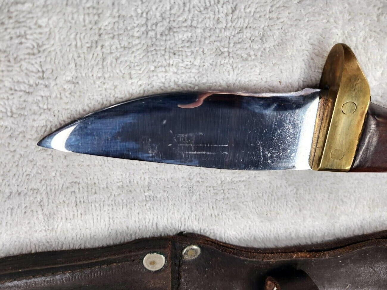 9.5" Custom Handmade Hunting Skinner Camp Knife Hardwood Handle with Leather Sheath