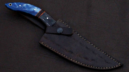 12" Custom Handmade D2 Tool Steel Skinner Knife with Leather Sheath – Hunting & Outdoor