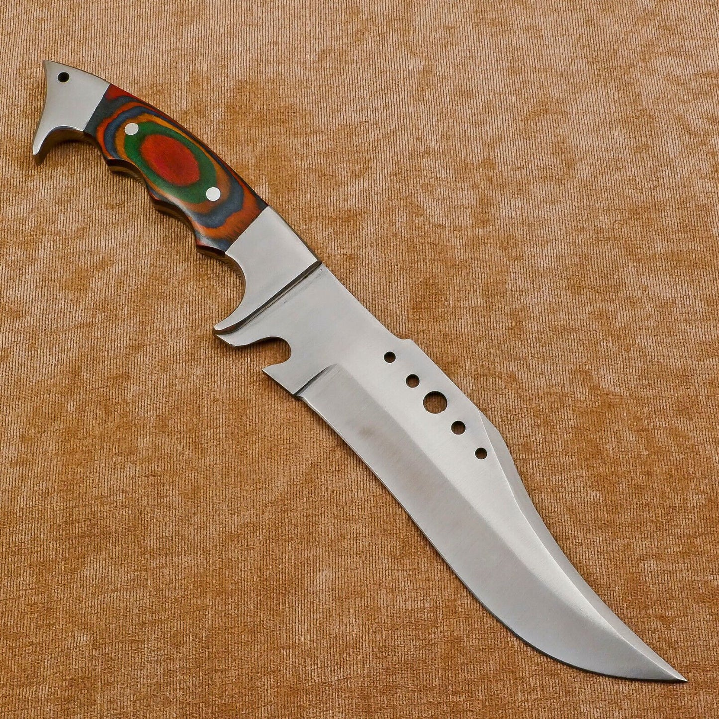 Hand forged D2 Steel Full Tang 14-Inch Bowie Hunting Knife – Steel Guard