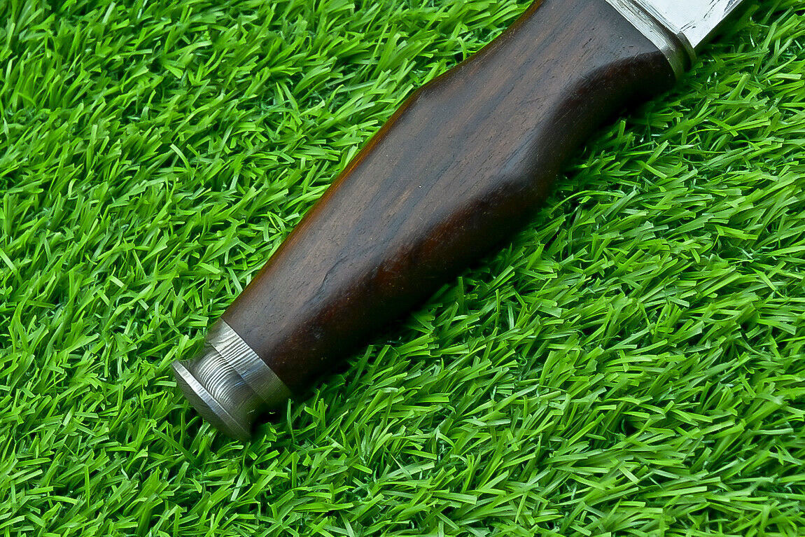 9 Inch Damascus Steel Dagger Knife with Natural Wood Handle