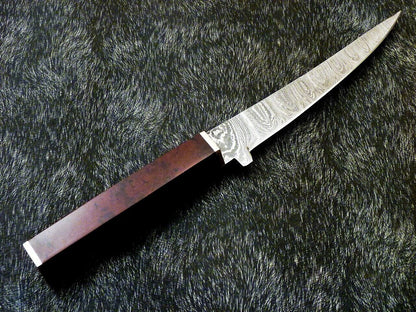 12" Custom Hand Forged Damascus Steel Chef Knife – Kitchen & Camping Knife with Resin Handle