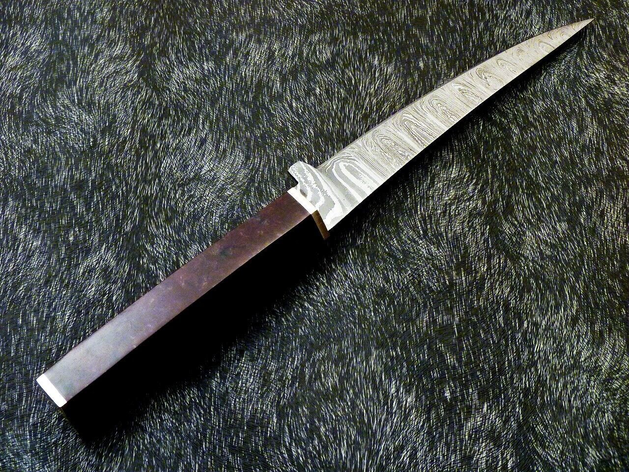 12" Custom Hand Forged Damascus Steel Chef Knife – Kitchen & Camping Knife with Resin Handle