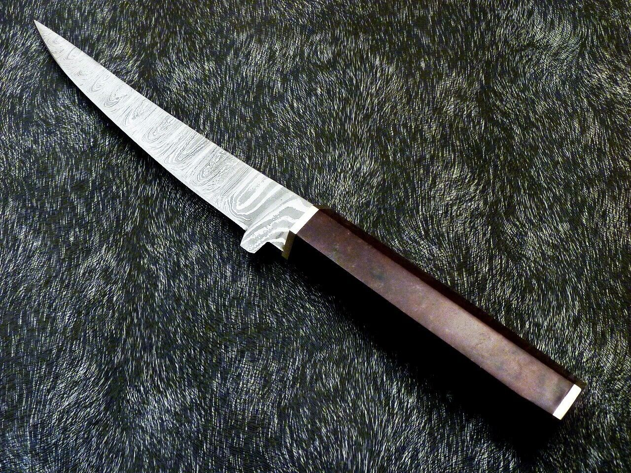 12" Custom Hand Forged Damascus Steel Chef Knife – Kitchen & Camping Knife with Resin Handle