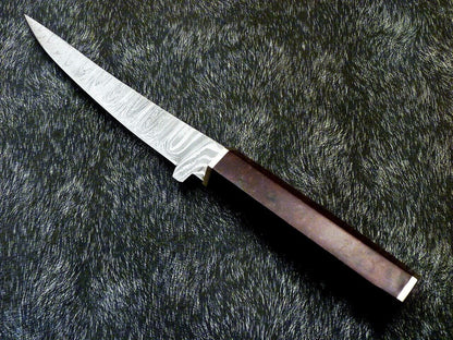 12" Custom Hand Forged Damascus Steel Chef Knife – Kitchen & Camping Knife with Resin Handle