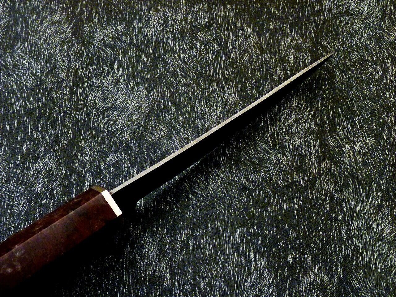12" Custom Hand Forged Damascus Steel Chef Knife – Kitchen & Camping Knife with Resin Handle