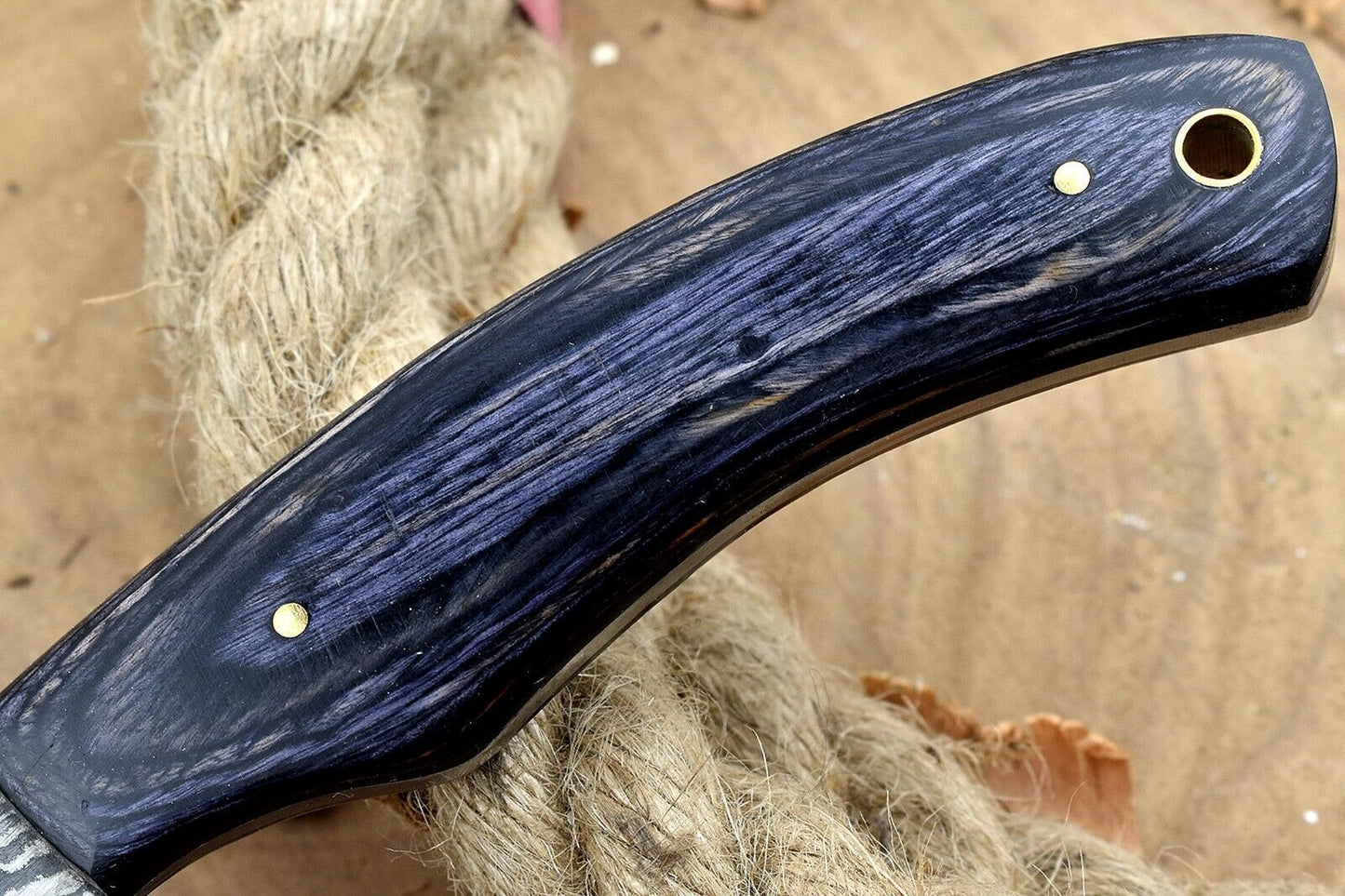 Custom Handmade Forged Damascus Steel Kitchen Chef Knife with Black Dollar Sheet Handle