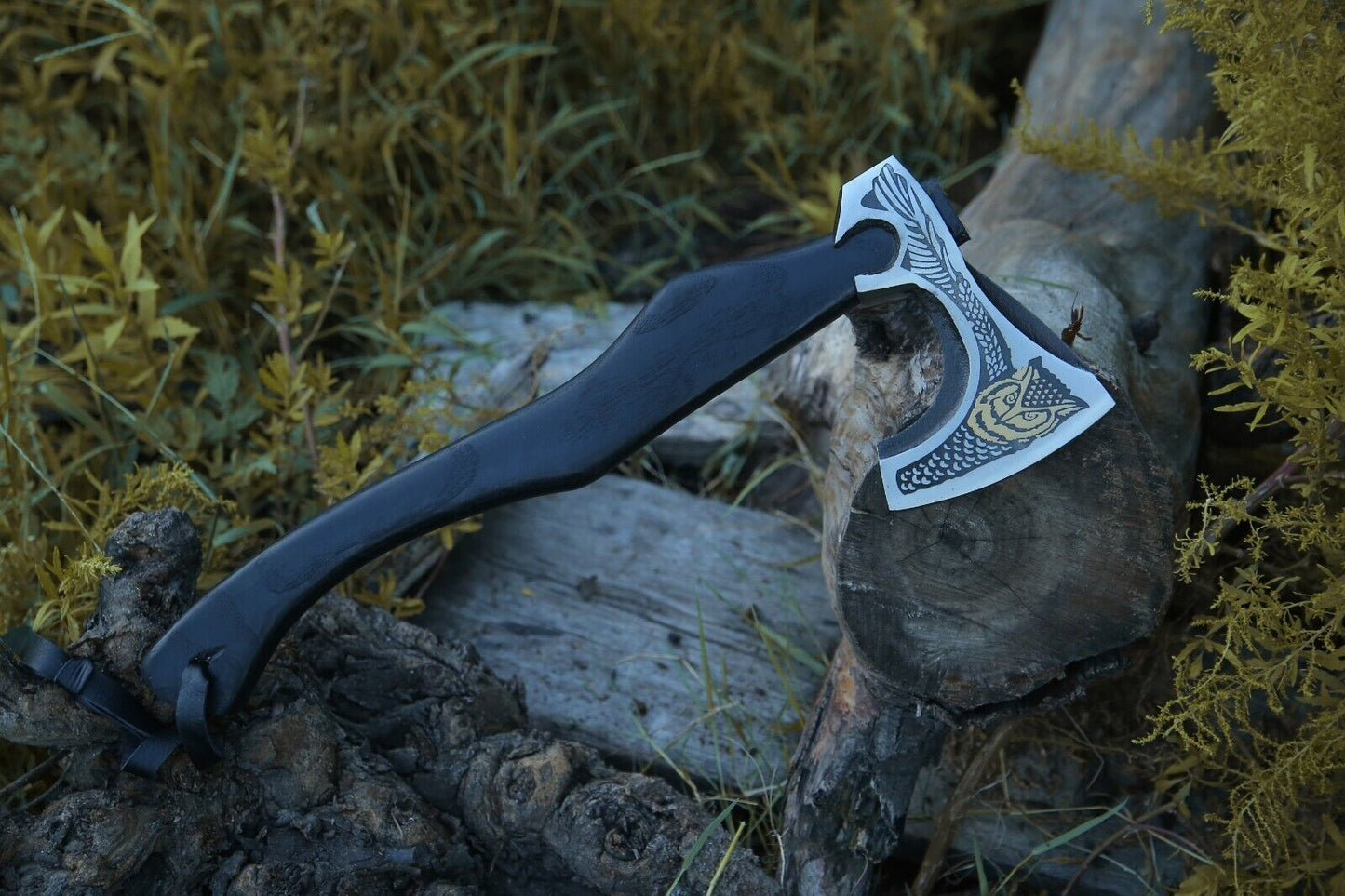 Viking Axe – Custom Gift Forged Carbon Steel Bearded Tomahawk Camping Hatchet