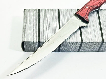 Handmade D2 Steel Best Fillet Knife Custom Fillet Knife Full Tang With Pakka Wood Handle