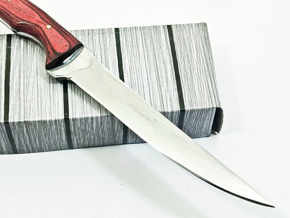 Handmade D2 Steel Best Fillet Knife Custom Fillet Knife Full Tang With Pakka Wood Handle