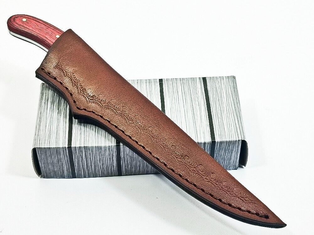 Handmade D2 Steel Best Fillet Knife Custom Fillet Knife Full Tang With Pakka Wood Handle