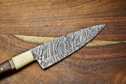 Handmade Damascus Steel Chef Knife – Full Tang Custom Sport Utility Blade
