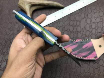 8" Custom Handmade Best Damascus Karambit Damascus Steel Karambit Knife with Resin Handle