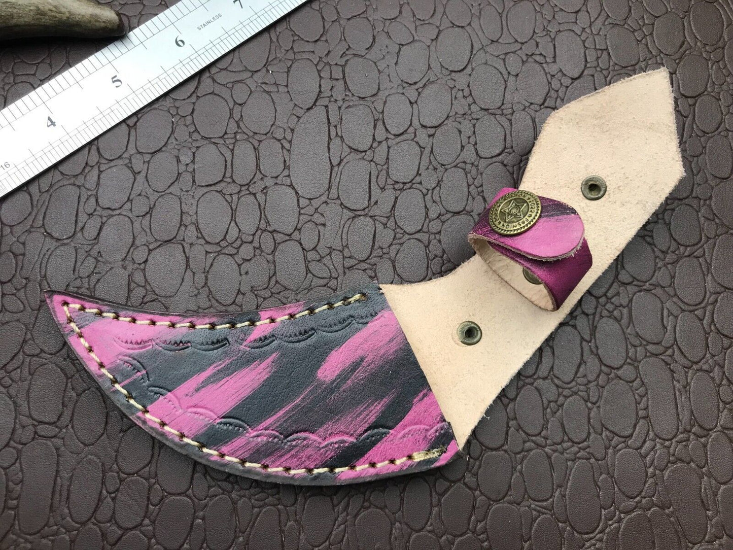 8" Custom Handmade Best Damascus Karambit Damascus Steel Karambit Knife with Resin Handle