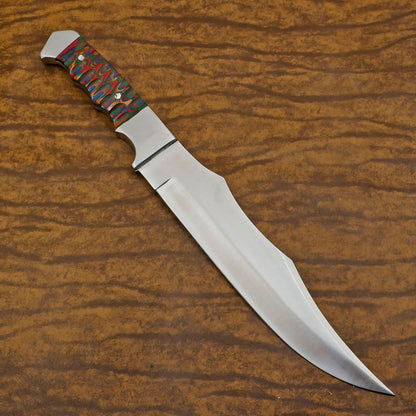Handmade 12 Inch D2 Steel Full Tang Huge Bowie Hunting Sport Knife – Heavy Duty Survival Blade