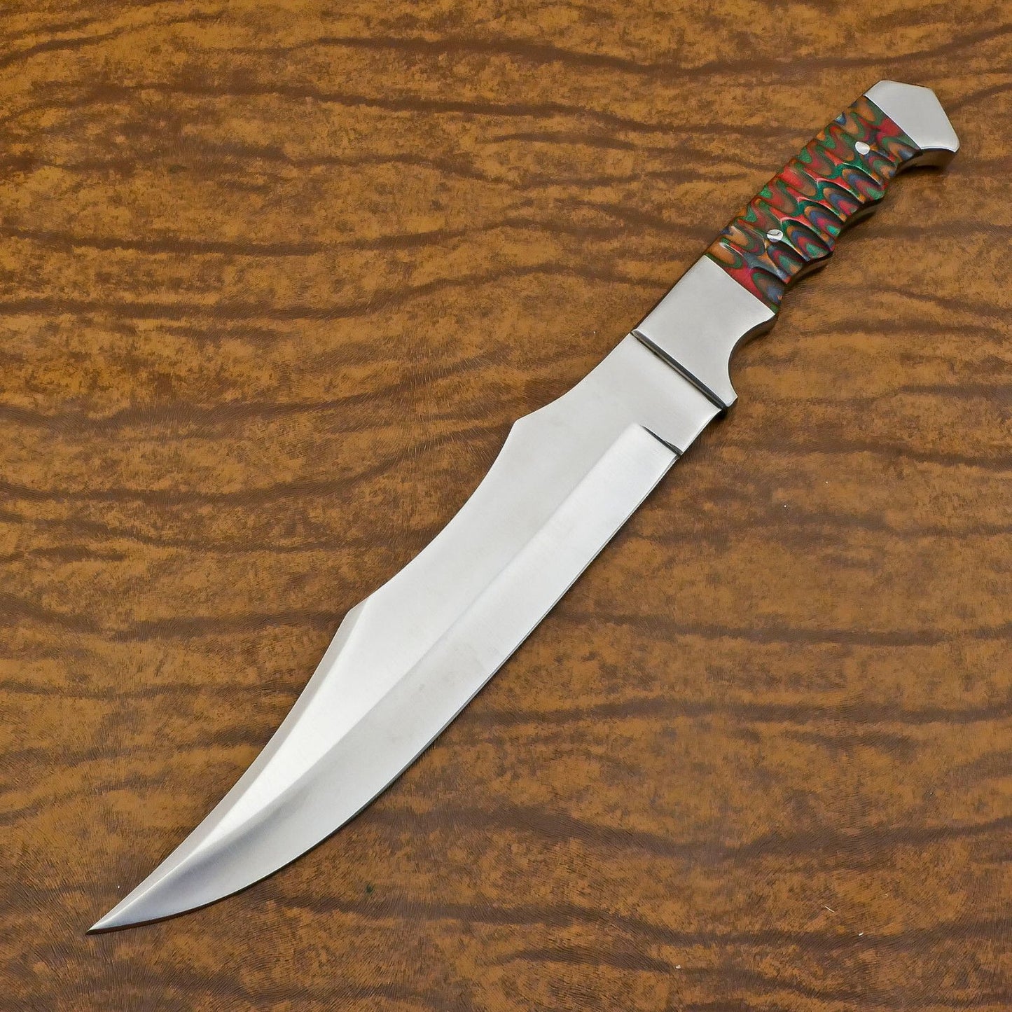 Handmade 12 Inch D2 Steel Full Tang Huge Bowie Hunting Sport Knife – Heavy Duty Survival Blade