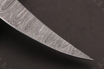 12" Custom Hand Forged Twist Damascus Steel Fillet Knife & Best Fillet Knife W/Sheath
