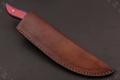 12" Custom Hand Forged Twist Damascus Steel Fillet Knife & Best Fillet Knife W/Sheath