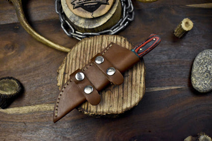 Twist Damascus Skinner Knife with Hard Wood Handle Razor Sharp for Hunting