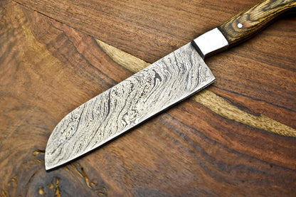 Custom Handmade Damascus Steel Blade Chef Knife – Full Tang Sport & Kitchen Knife
