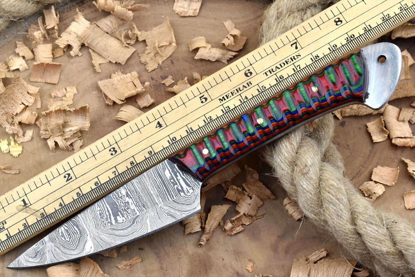 Custom Forged Damascus Chef Knife | 9" Kitchen Knife Handmade