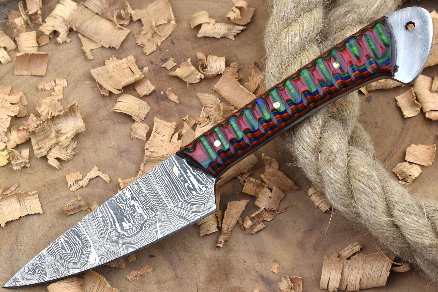 Custom Forged Damascus Chef Knife | 9" Kitchen Knife Handmade