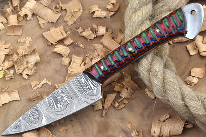Custom Forged Damascus Chef Knife | 9" Kitchen Knife Handmade