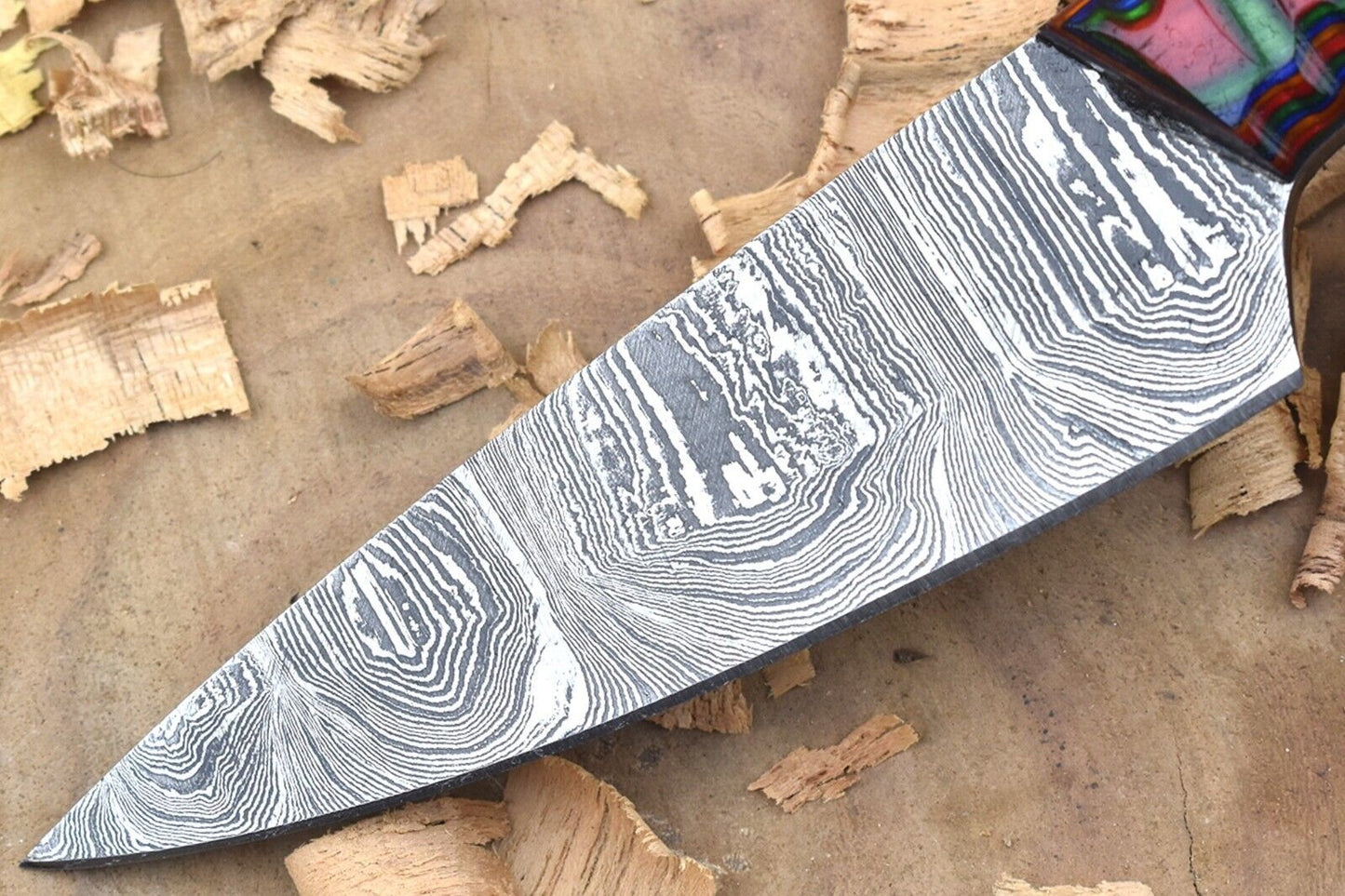 Custom Forged Damascus Chef Knife | 9" Kitchen Knife Handmade