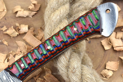 Custom Forged Damascus Chef Knife | 9" Kitchen Knife Handmade