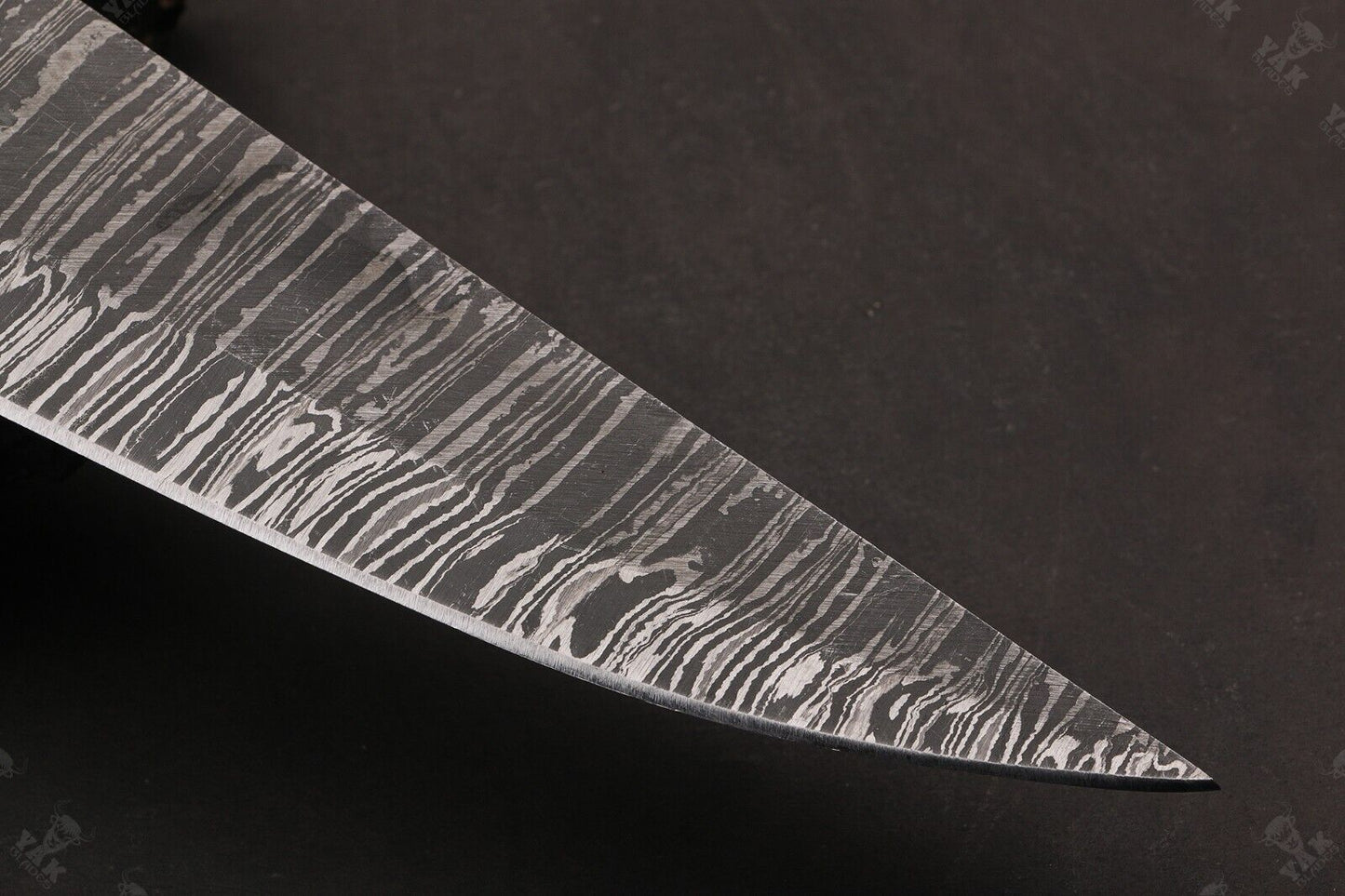 13.5" Custom Hand Forged Fire Damascus Steel Santoku Chef Knife for Kitchen