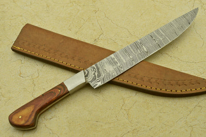 CUSTOM HANDMADE FORGED DAMASCUS STEEL CHEF KITCHEN KNIFE