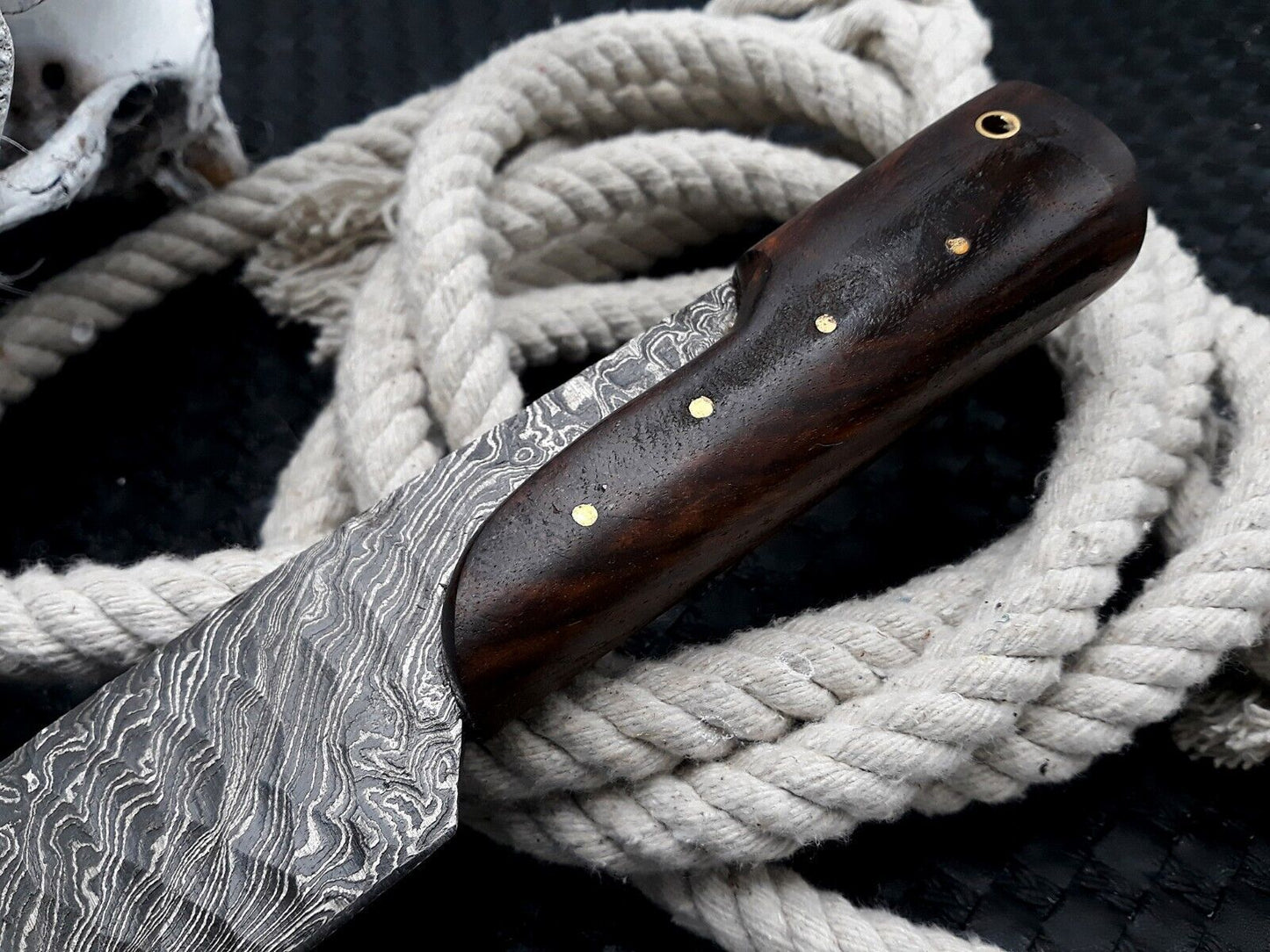 Custom Handmade Forged Damascus Steel Kitchen Chef Knife Camping Hunting Knife