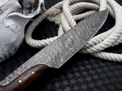Custom Handmade Forged Damascus Steel Kitchen Chef Knife Camping Hunting Knife
