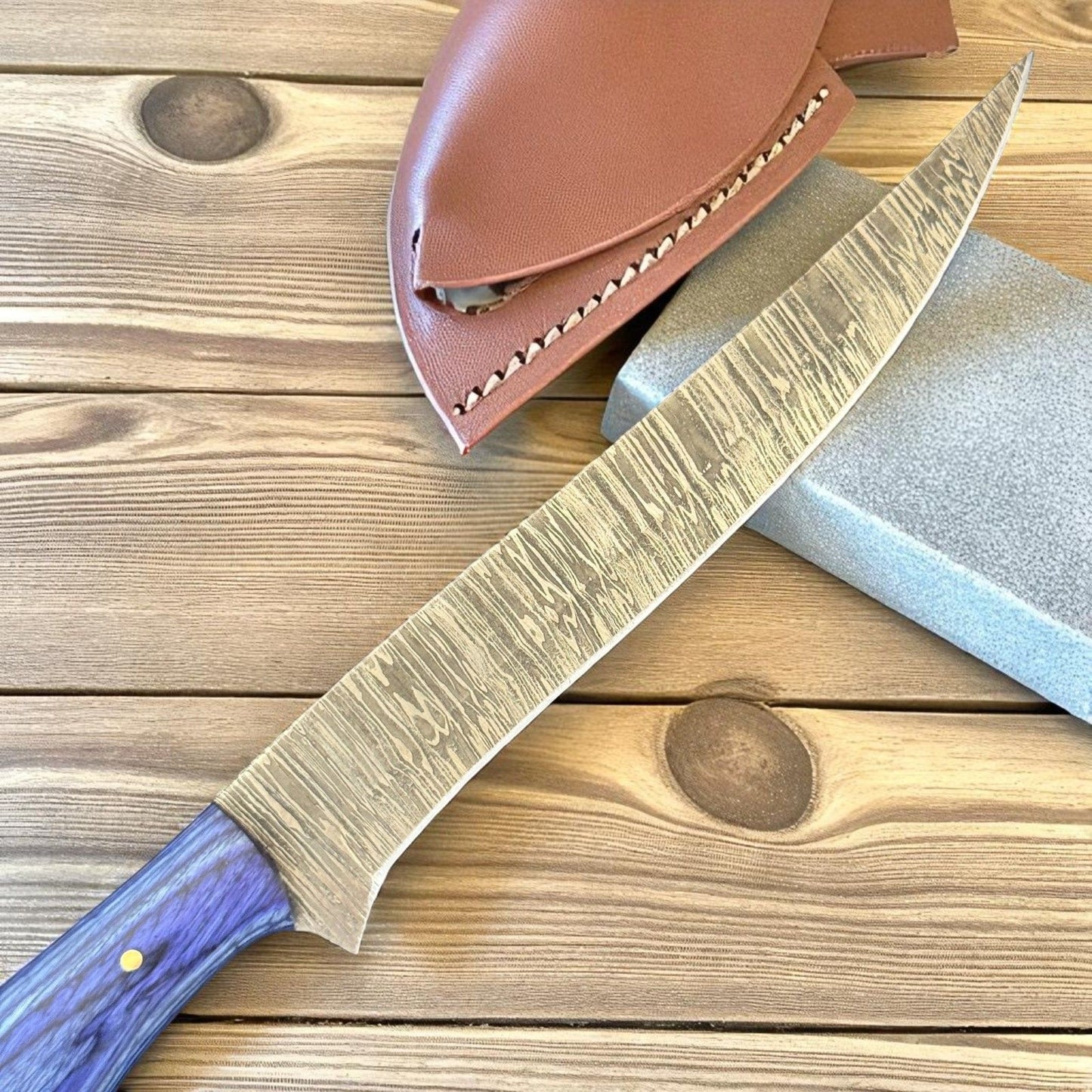 Handmade Fillet Knife & Damascus Steel Fillet Knife 12" Precision Kitchen Knife