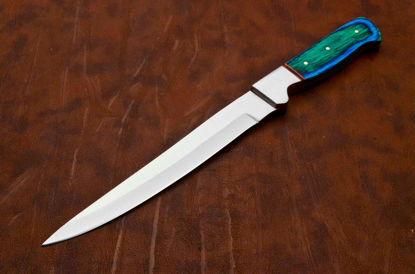 Custom Handmade D2 Fillet Knife Pakka Wood Handle Best Fillet Knife Fish Fillet Knife W/Sheath