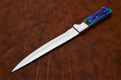 Custom Handmade D2 Fillet Knife Pakka Wood Handle Best Fillet Knife Fish Fillet Knife W/Sheath