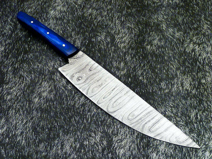 12" Handmade Professional Damascus Chef Knife – 7" Blade with Hardwood Handle