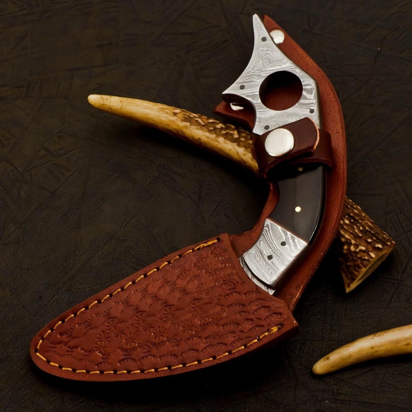 Damascus Karambit Knife Best Karambit Damascus Steel Fixed Blade with Sheath