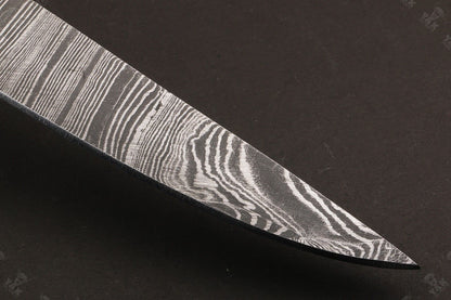 13.5" Handmade Damascus Fillet Knife Fire Damascus Steel Fillet Knife With Leather Sheath