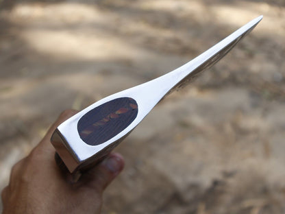 Handmade Viking Axe with Ash Wood Handle and Carbon Steel Blade Tomahawk with Leather Sheath