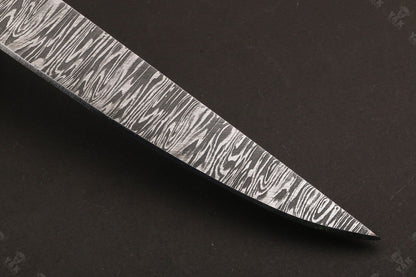 13" Custom Handmade Damascus Fillet Knife Fire Damascus Steel Fillet Knife W/Sheath