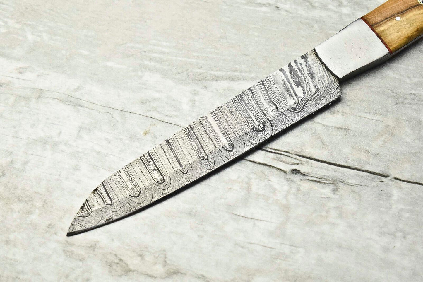 Custom Handmade Damascus Steel Kitchen Chef Knife | Full Tang Blade Cooking Knife