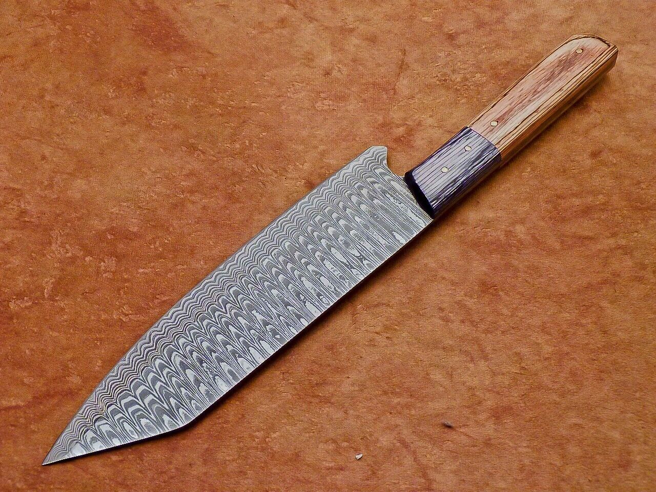 13" Chef Kitchen Knife Damascus Blade "HARD WOOD"