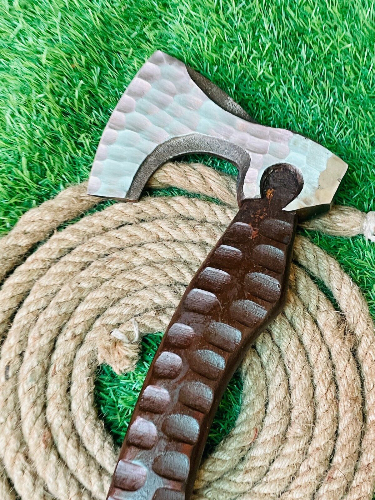 Handmade Forged   Steel Viking Bearded Camping Hatchet Tomahawk Axe
