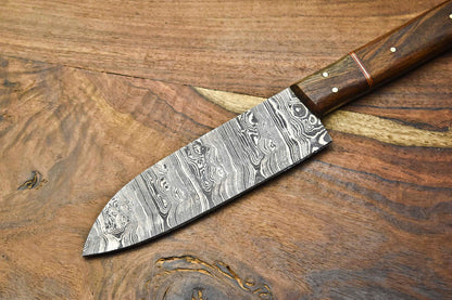 Custom Handmade Full Tang Chef Knife – Real Damascus Steel Blade – Sport Utility Design