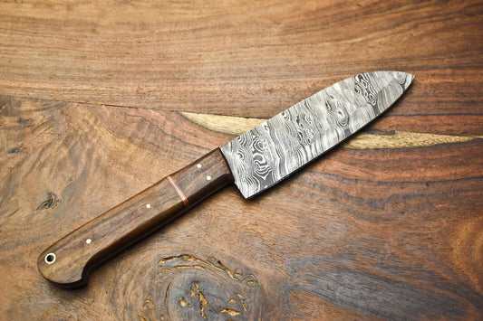 Custom Handmade Full Tang Chef Knife – Real Damascus Steel Blade – Sport Utility Design