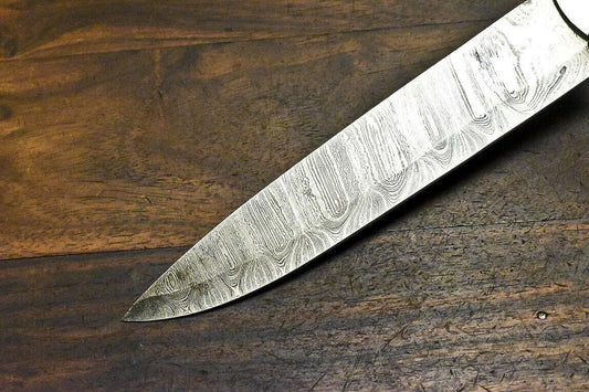 Custom Handmade Damascus Steel Hunting & Chef Knife – 12.8" with Hardwood Handle