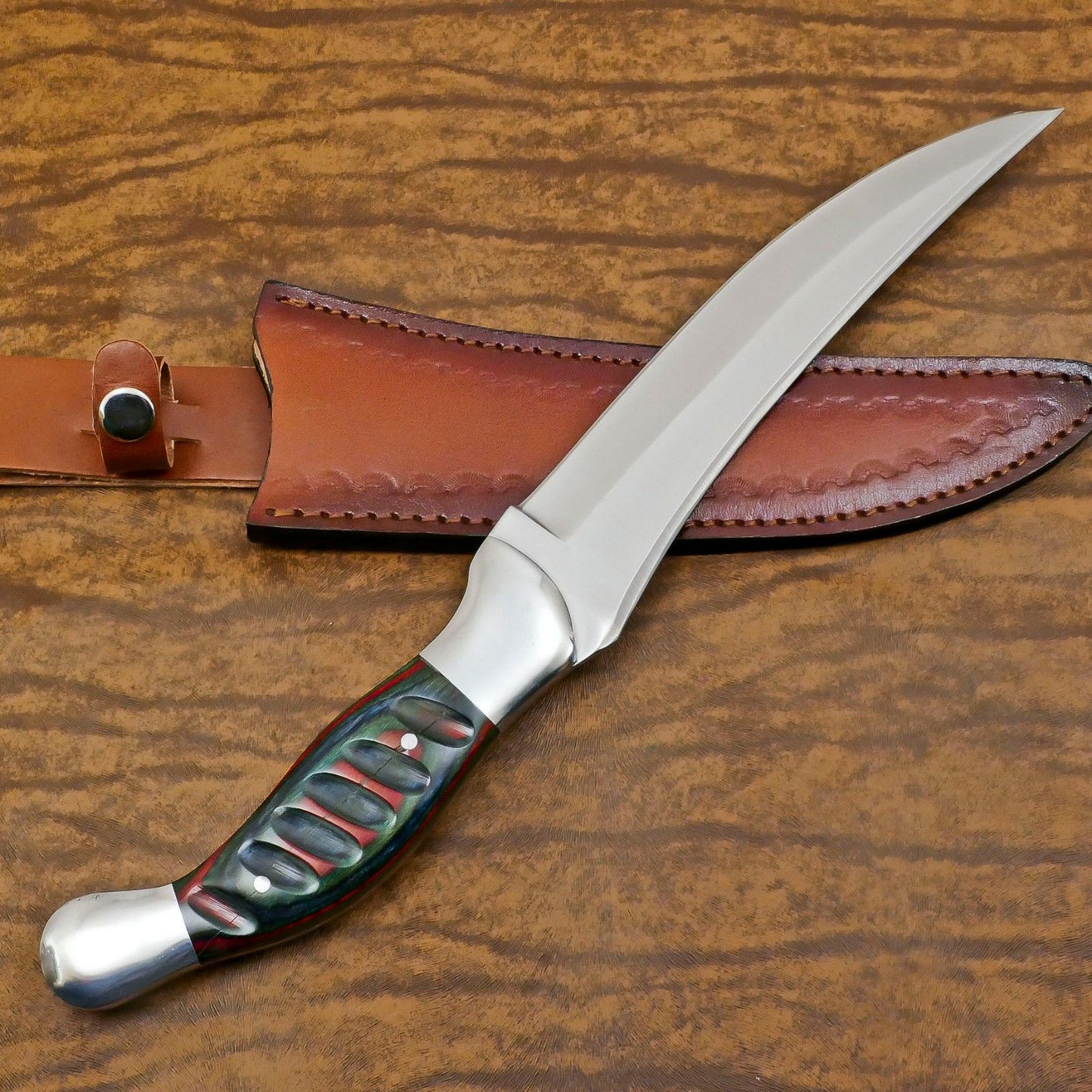 Handmade 12-Inch D2 Steel Full Tang Extra-Large Bowie Hunting & Outdoor Knife