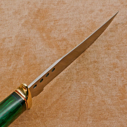 Custom Handmade D2 Drop Point Full Tang Bowie Hunting Knife – Fixed Blade & Pakka Wood Handle