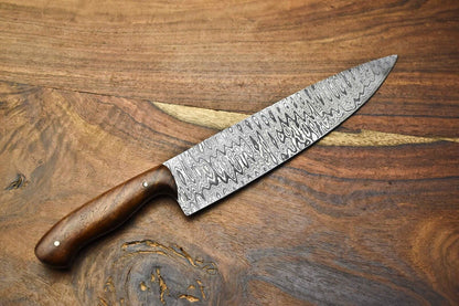 Custom Handmade Damascus Steel Full Tang Kitchen Chef Knife