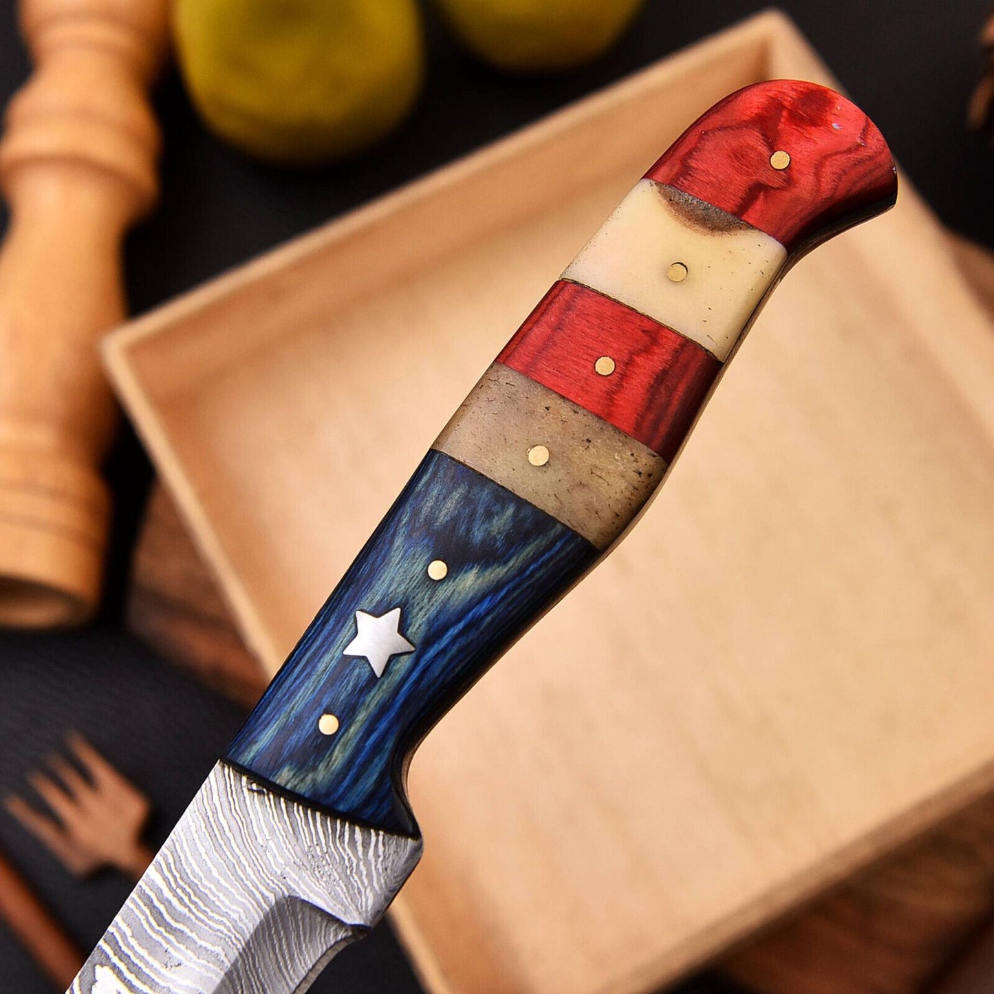 Custom Handmade Damascus Fillet Knife Kitchen Fillet Knife with Sheath